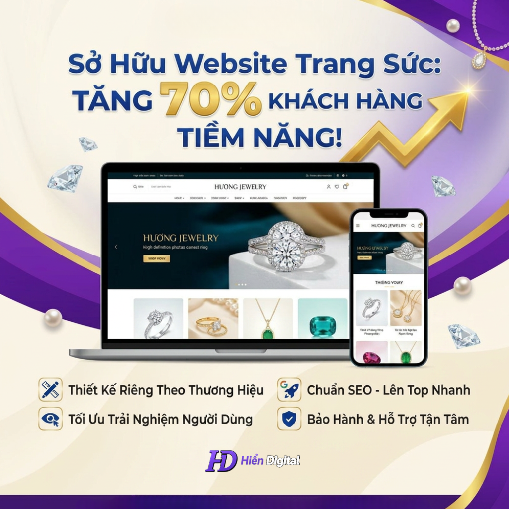 thiết kế web trang sức