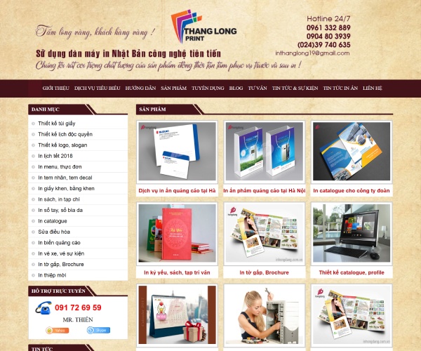 Mẫu web công ty in DN001