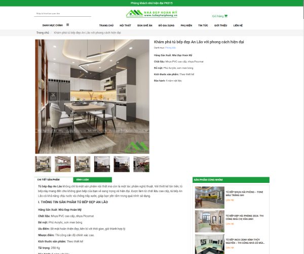 Giao diện web nội thất gia dụng ntgd001