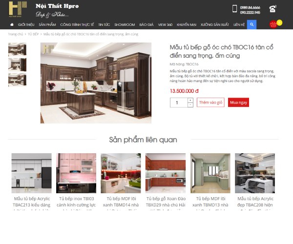 Mẫu web nội thất gia dụng ntgd002