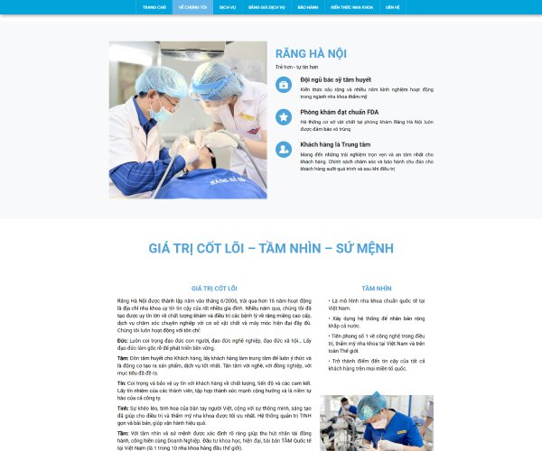 Mẫu web phòng khám pk001