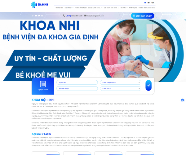 Mẫu web phòng khám pk002