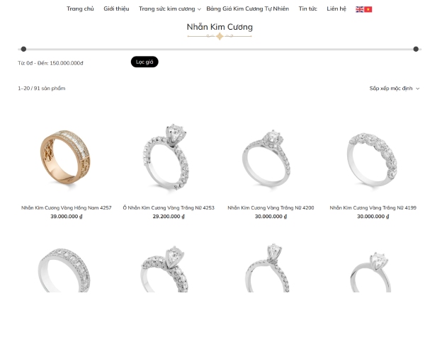 Mẫu website trang sức ts001