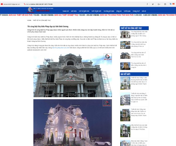 Mẫu web công ty xây dựng DN003