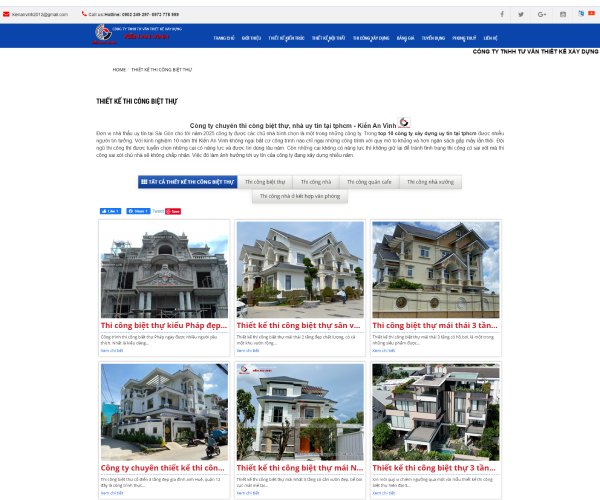 Mẫu web công ty xây dựng DN003