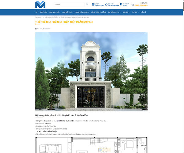 Mẫu web công ty thi công xây dựng NT001
