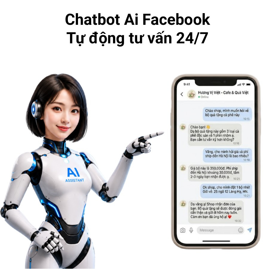 Dịch Vụ Tạo Chatbot AI Tự Động Tư Vấn Khách Hàng Fanpage Chuyên Nghiệp